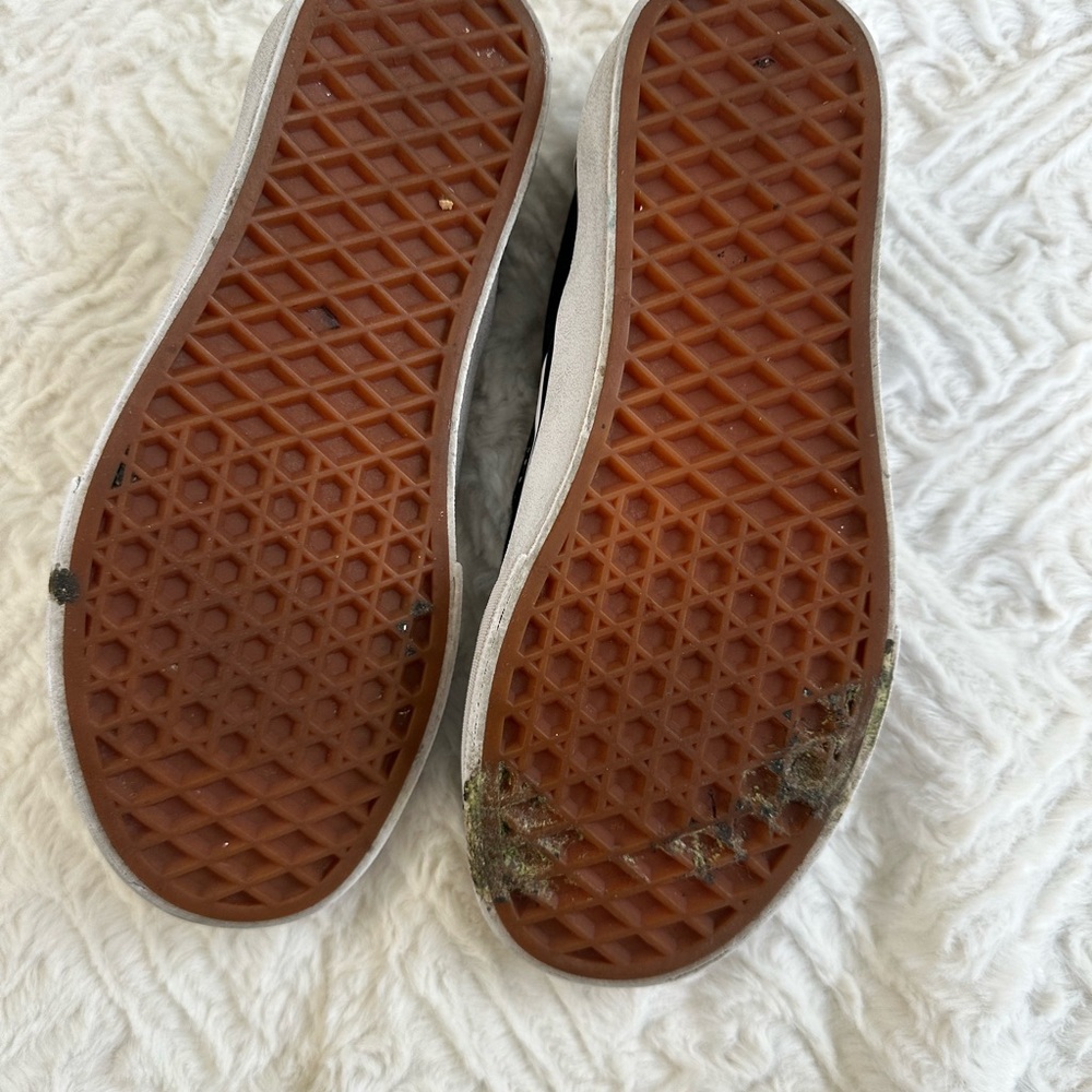 VANS Off The Wall Mens 3.5 Womens 5 Black Slip On Low Skate Shoes Sneakers - Picture 9 of 10